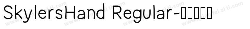 SkylersHand Regular字体转换